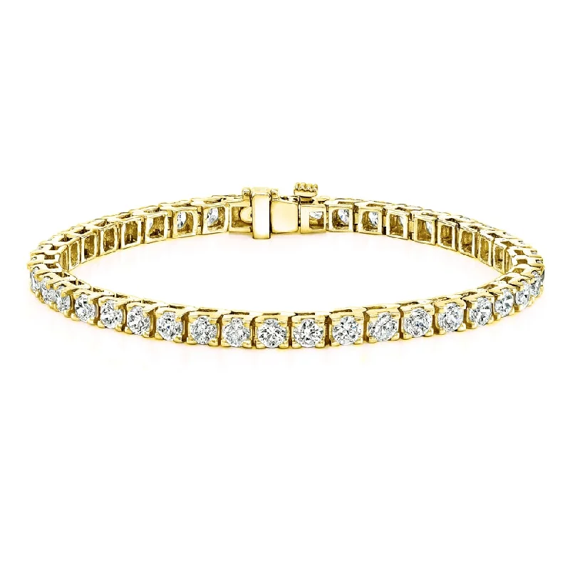 Personalized leather wrap bracelets for special events-Auriya 14k Gold 9ct TDW Round Diamond Tennis Bracelet