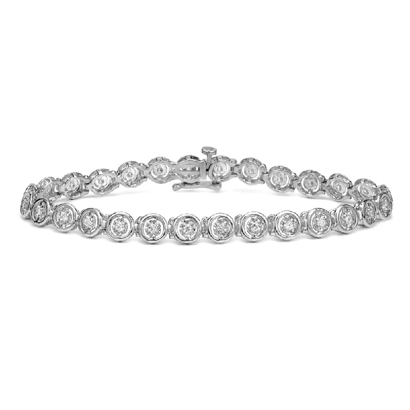 Custom leather cuff bracelets for casual wear-Auriya 14k White Gold 1/2ct TDW Round Diamond Bracelet