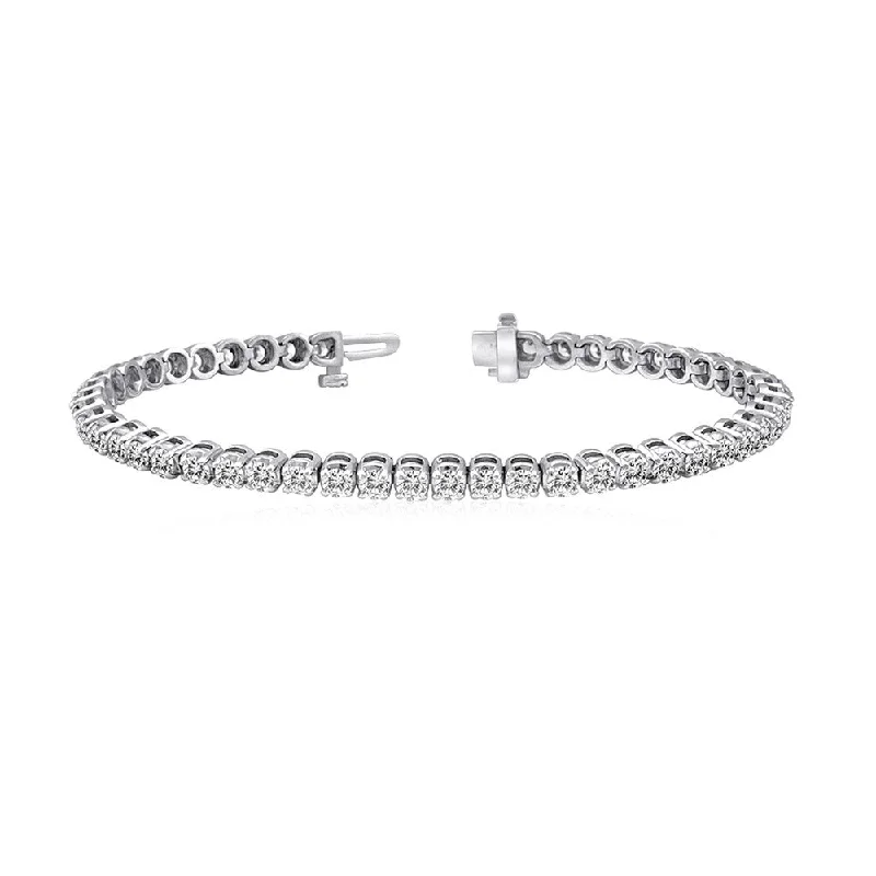 Unique leather charm bracelets with custom charms-Auriya 14k White Gold 15ct TDW Certified Diamond Tennis Bracelet (G-H, VS1-VS2)