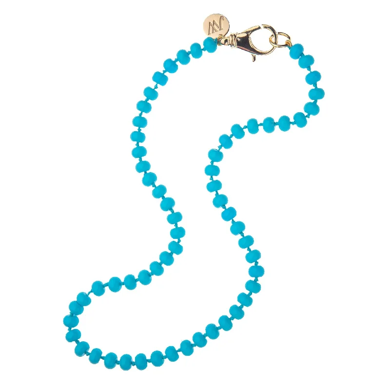 adjustable pendant necklace for casual wear-Jane Win Turquoise Beaded Necklace