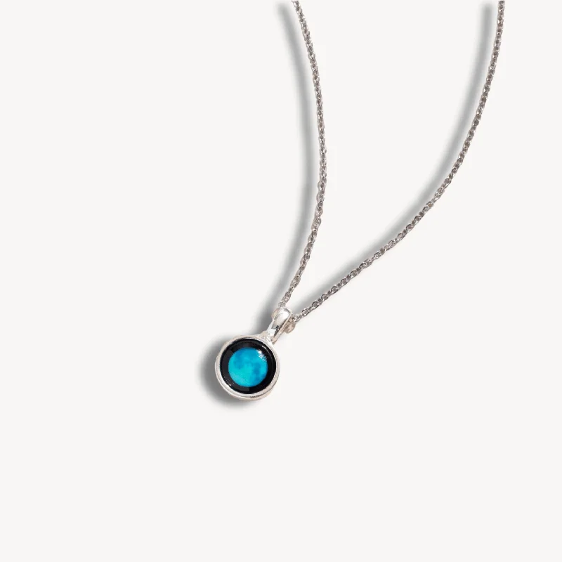 gemstone pendant necklace for spiritual healing-Sky Light Necklace in Stainless Steel