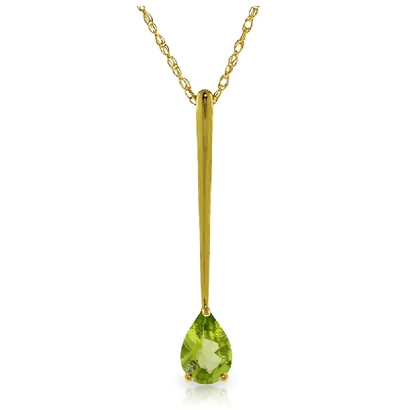 vintage-inspired chain necklace for men-0.65 Carat 14K Gold Enthusiast Peridot Necklace