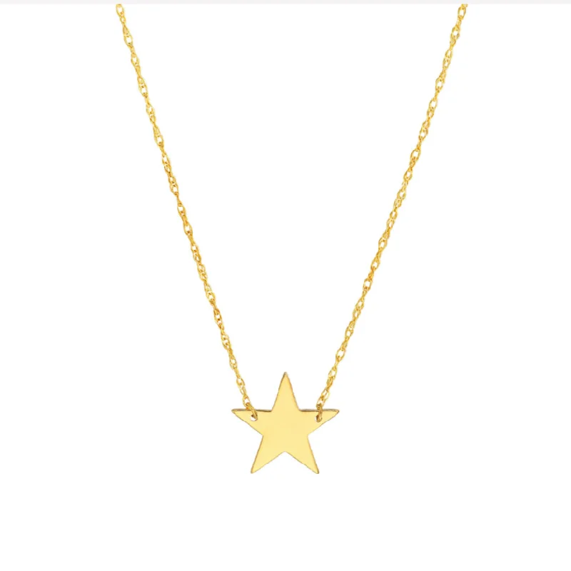 men’s sterling silver chain necklace for daily wear-ILIA MINI STAR NECKLACE