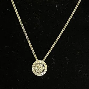 gold pendant necklace with diamond accents-Iris Diamond Necklace in 18K Gold