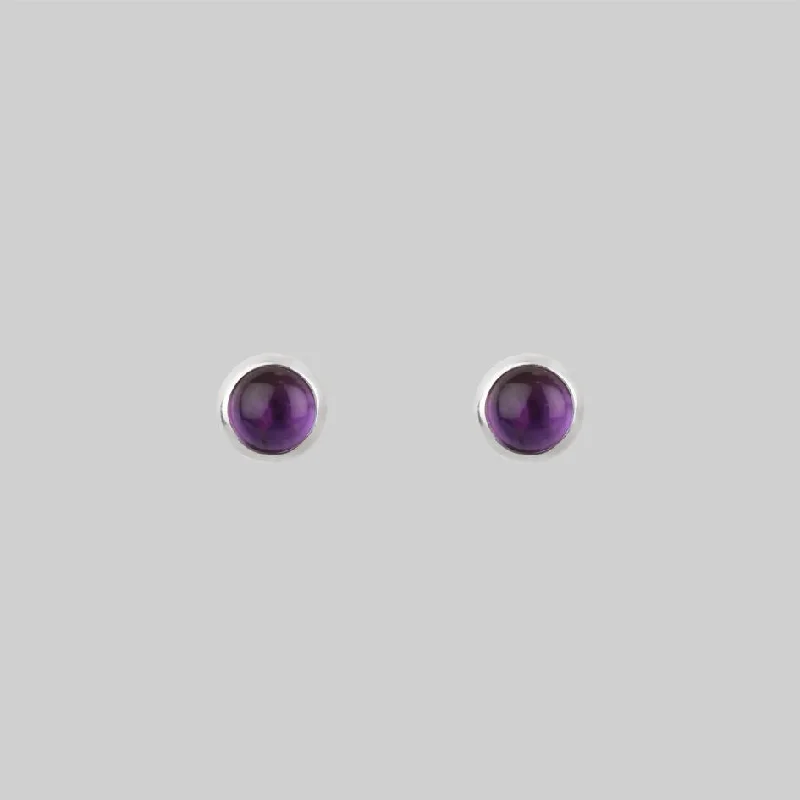 sparkling pearl earrings for timeless elegance -MAGICK. Amethyst Earrings  - 4mm