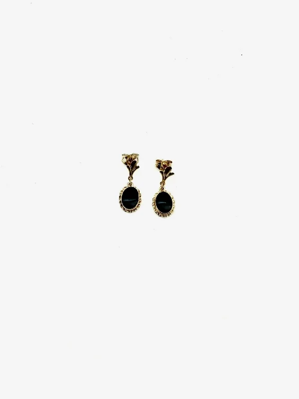 statement crystal earrings for a bright impact -Onyx Ruthie Studs (14K)