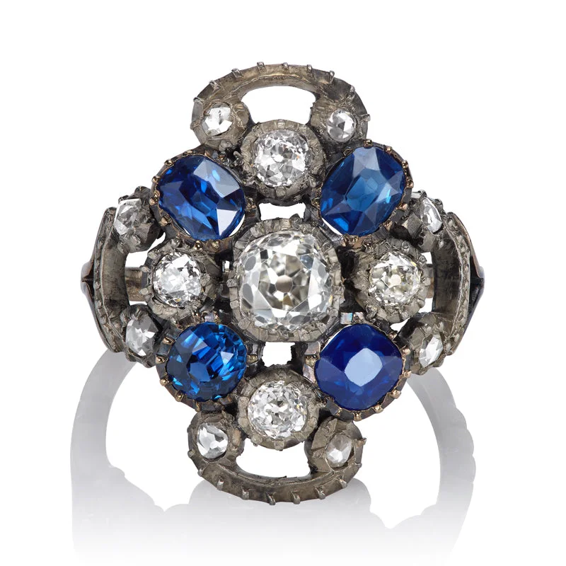 wedding rings for women with sapphires and diamonds-Winifred