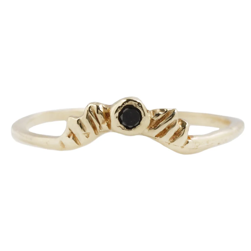 wedding rings for women with diamonds and rubies-Black Diamond Radiance Ring