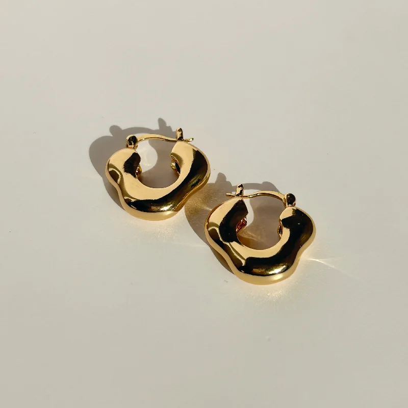 elegant gold thread earrings for a delicate finish -Cyprus Hoops