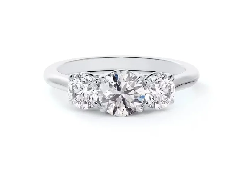 engagement rings with rubies and diamonds for men-Forevermark Journey™ Three Stone Ring