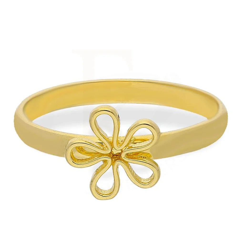 custom rings with diamonds for men and women-Gold Flower Ring 18KT - FKJRN18K3291