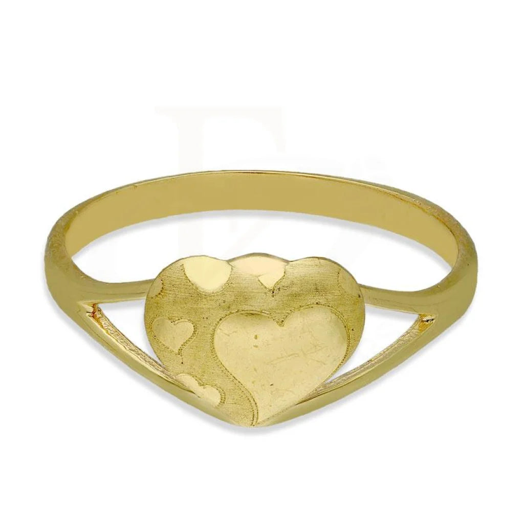 unique engagement rings for women with sapphires and rubies-Gold Heart Shaped Ring 18KT - FKJRN18K3247