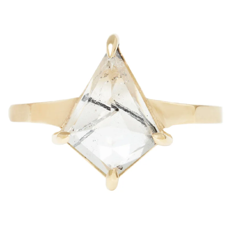 affordable engagement rings for men with sapphires-Large Quartz Kite Ring