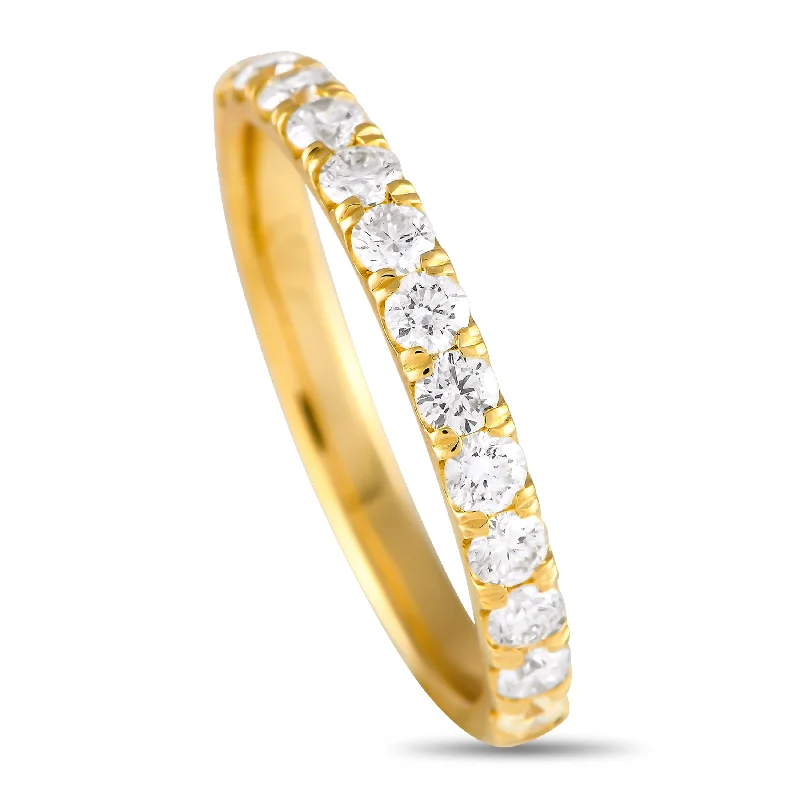 trendy rings for men with colored gemstones-LB Exclusive 14K Yellow Gold 0.63ct Diamond Ring MF18-100124