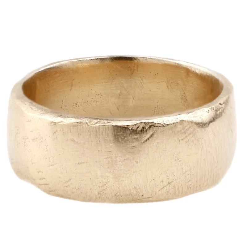 custom promise rings for men with diamonds-Gold Cigar Band