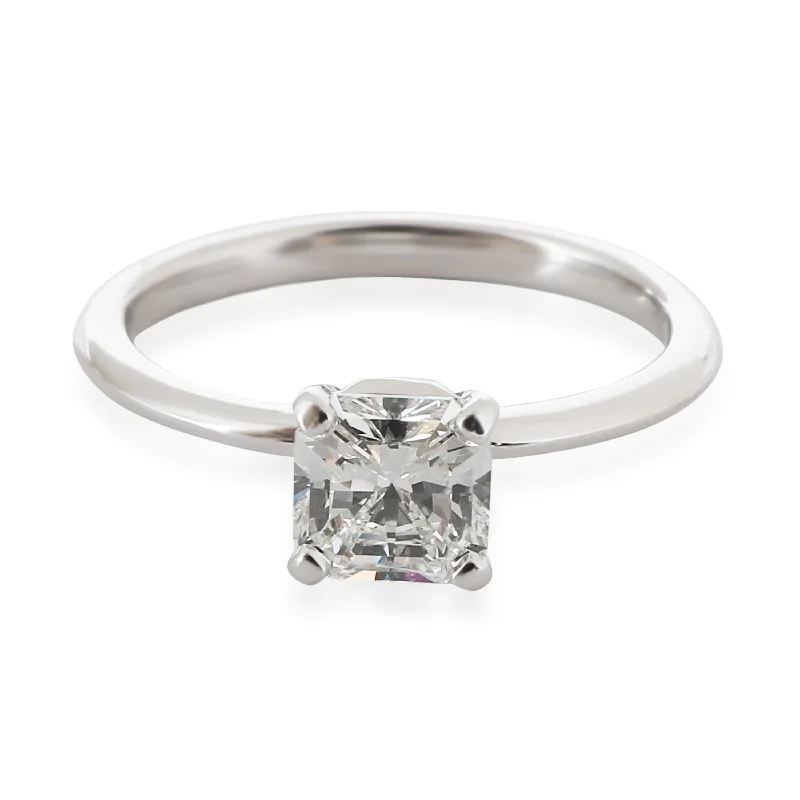 affordable silver engagement rings for women-Tiffany & Co. Tiffany True Engagement Ring in  Platinum 0.60 CTW H VS1