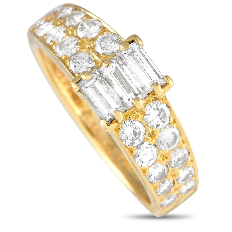 affordable silver engagement rings for women-Van Cleef & Arpels 18K Yellow Gold 0.75ct Diamond Ring VC12-051524