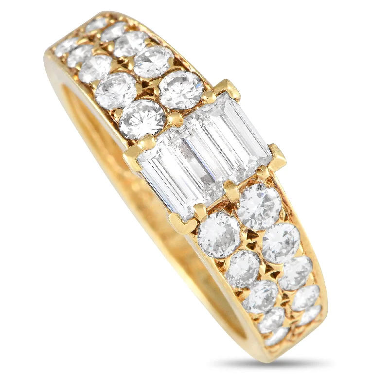 wedding rings for men with emerald stones-Van Cleef & Arpels 18K Yellow Gold 0.87ct Diamond Ring VC13-051524