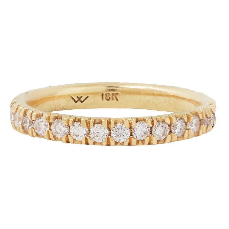 gold rings for men with unique gemstones-White Diamond Eternity Band