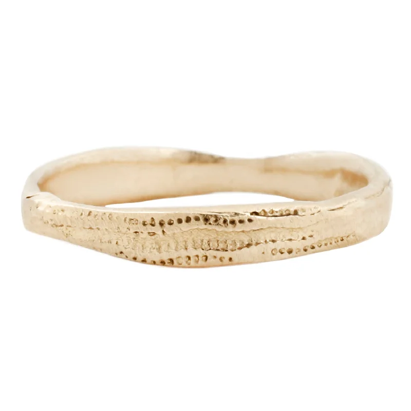 men’s wedding rings with diamonds and colored stones-Yellow Gold Sea Urchin Band