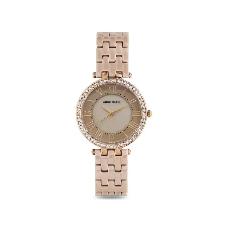 women’s watches with colorful bands and modern minimalist designs -Anne Klein NCAK2130TNGB Ceramics Analog Watch For Women