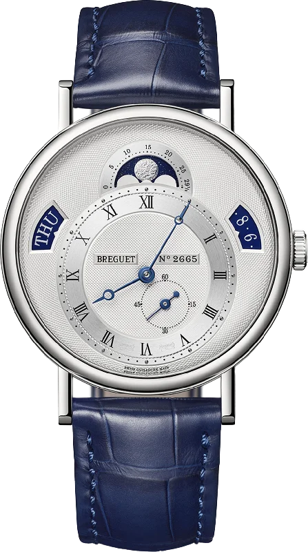 solar-powered watches for women with elegant, eco-friendly design -Breguet Classique Calendar Silver Dial Men 39 mm