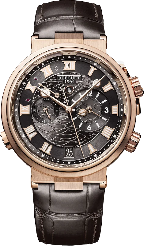 stylish sport watches for men with multi-function capabilities -Breguet Marine Alarme Musicale Brown Dial Men 40 mm