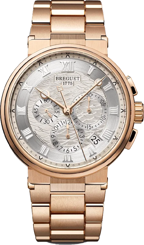 luxury watches for men with premium materials and innovative features -Breguet Marine Chronographe Silver Dial Men 42.3 mm