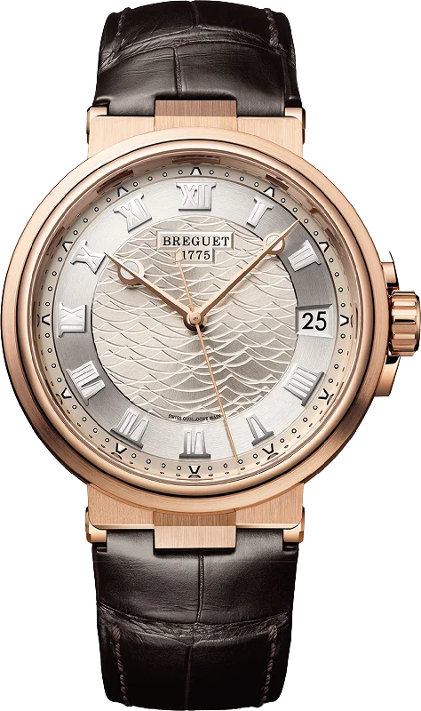 high-performance watches for men with diving features and shock resistance -Breguet Marine Silver Dial Men 40 mm