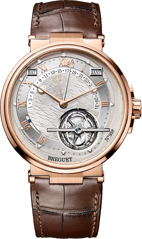 solar-powered sport watches for men with eco-friendly features -Breguet Marine Silver Dial Men 43.8 mm