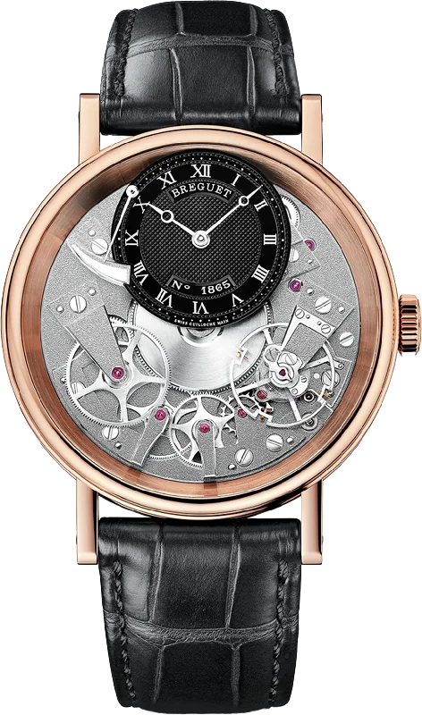 best watches for men with advanced technology and modern features -Breguet Tradition 7057 Black & Grey Dial Men 40 mm