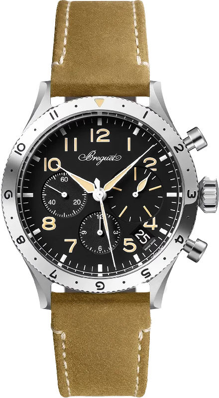 premium watches for women with interchangeable straps and stylish designs -Breguet Type XX Chronograph Black Dial Men 42 mm