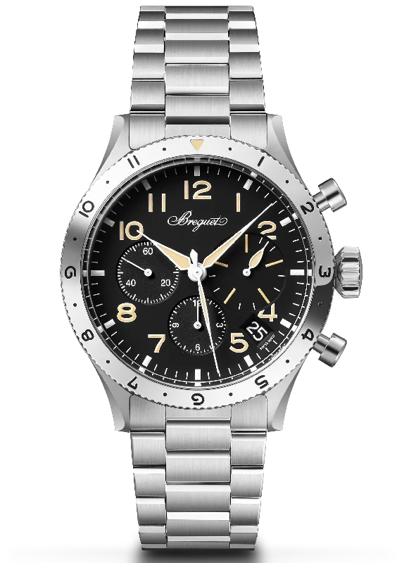 classic women’s watches with modern twist and sleek finishes -Breguet Type XX Chronograph Black Dial Men 42 mm