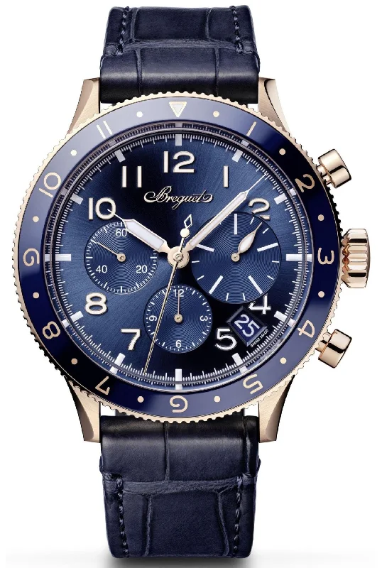 women’s watches with stainless steel bands and minimalist style -Breguet Type XX Chronograph Blue Dial Men 42 mm