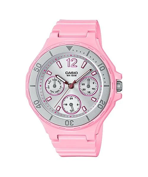 smartwatches for men with advanced tracking and health features -Casio Women's Diver Style Pink Resin Band Watch LRW250H-4A2 LRW-250H-4A2