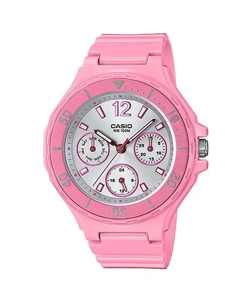 sport watches for women with fitness tracking and heart rate monitor -Casio Women's Diver Style Pink Resin Band Watch LRW250H-4A3 LRW-250H-4A3