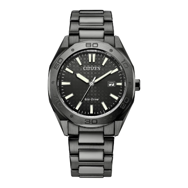 stylish watches for men with eco-friendly materials and classic design -Citizen Odyn with 41MM Grey Dial Gunmetal Stainless Steel Bracelet. BM7637-81H