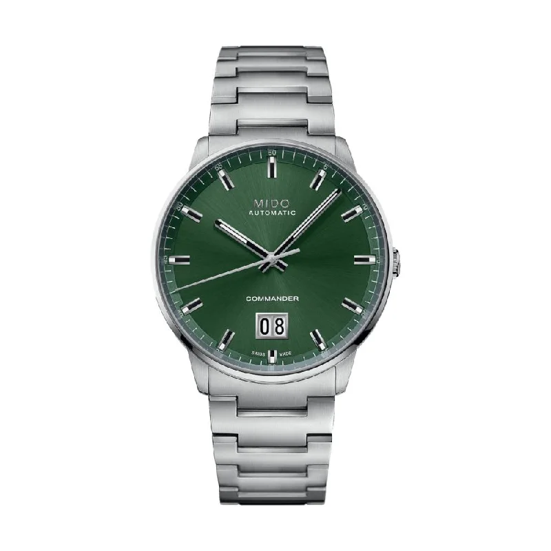 luxury watches for women with sparkling diamonds and precious stones -Commander Big Date Green