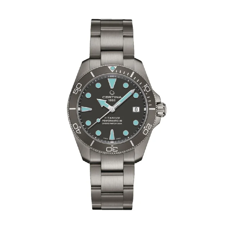 best quartz watches for women with lightweight and modern design -DS Action Diver Powermatic 80 Titanium 38mm - Grey