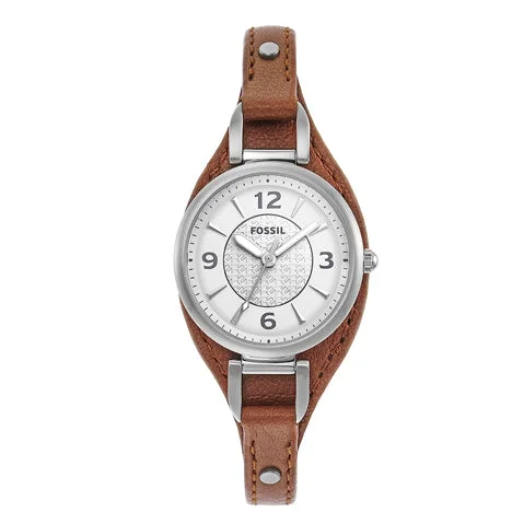 best quartz watches for men with modern dials and durable bands -Fossil Carlie Analog Women's Leather Watch ES5214