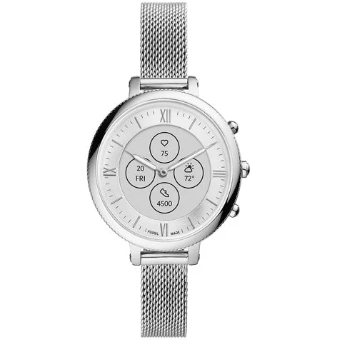 women’s watches with adjustable leather straps and modern designs -Fossil Monroe Hybrid HR Analog Two Tone Dial Women's Watch-FTW7040