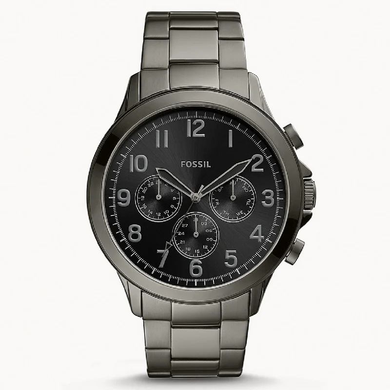 luxury watches for women with sparkling diamonds and precious stones -Fossil Yorke Black Dial Men 48mm