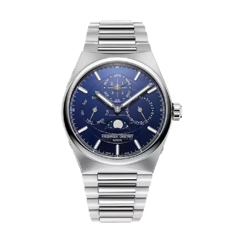 watches for women with bold dials and colorful straps -HIGHLIFE PERPETUAL CALENDAR MANUFACTURE BLUE