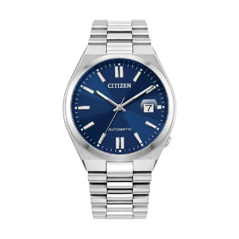 watches for women with sparkling gemstones and elegant designs -NJ015 "Tsuyosa" Sunray Blue