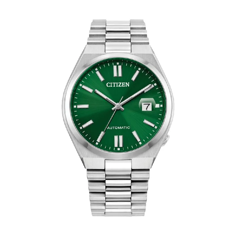 best sports watches for men with built-in GPS and altimeter -NJ015 "Tsuyosa" Sunray Green