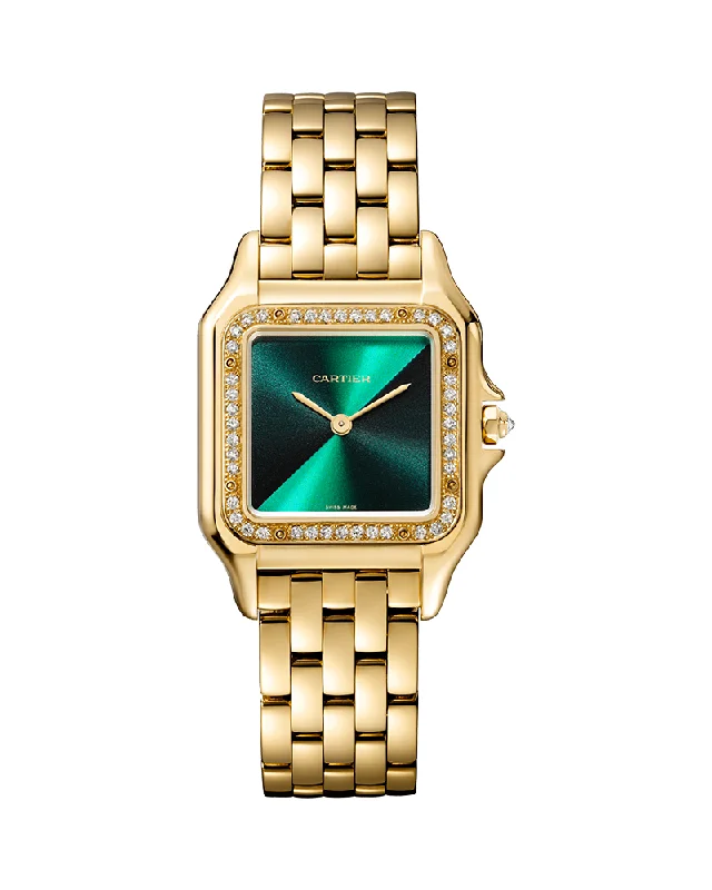 best watches for men with advanced technology and modern features -PANTHERE DE CARTIER, MEDIUM, YELLOW GOLD, DIAMONDS