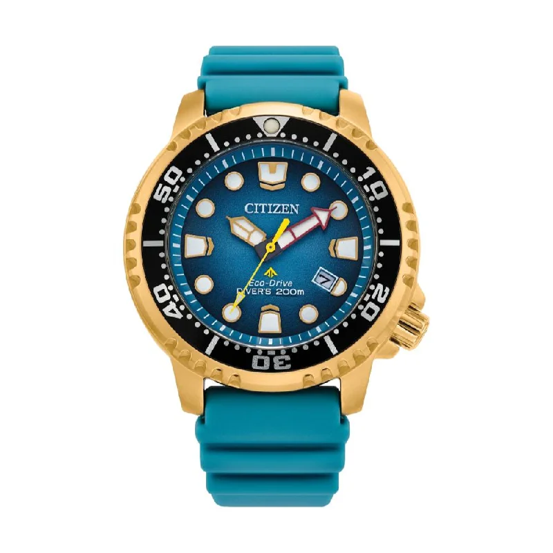 watches for women with diamond-encrusted bezel and sleek dial -Promaster Dive Blue Dial, Gold-Tone Case