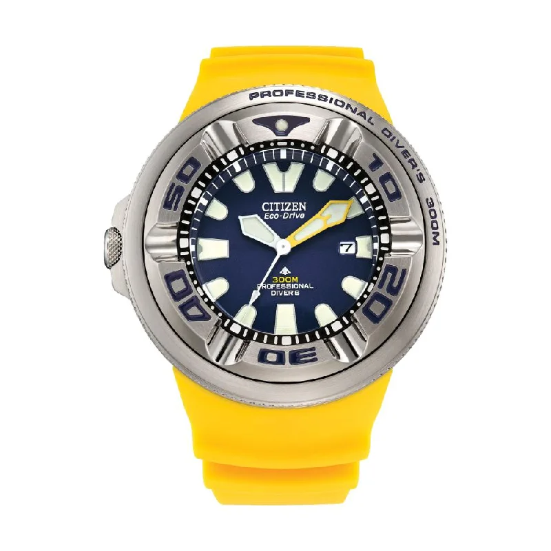 luxury watches for men with multi-function chronograph and date feature -Promaster Dive "Ecozilla" Blue Dial