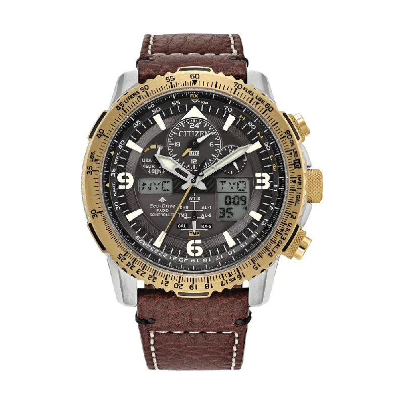 solar-powered watches for men with sleek, modern designs -Promaster Skyhawk A-T 45mm Gold-Tone Accents