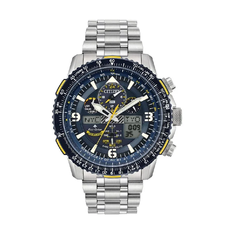 premium watches for men with unique dials and precision movement -Promaster Skyhawk A-T Blue Angels 45mm